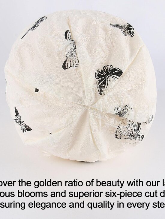 Women's Summer Beanie Boho Hats Adult Dwarf Hats Chemo Cap Pack Of 2 Butterfly - Picture 4 of 6